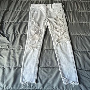 American Eagle White Next Level Stretch Jeggings